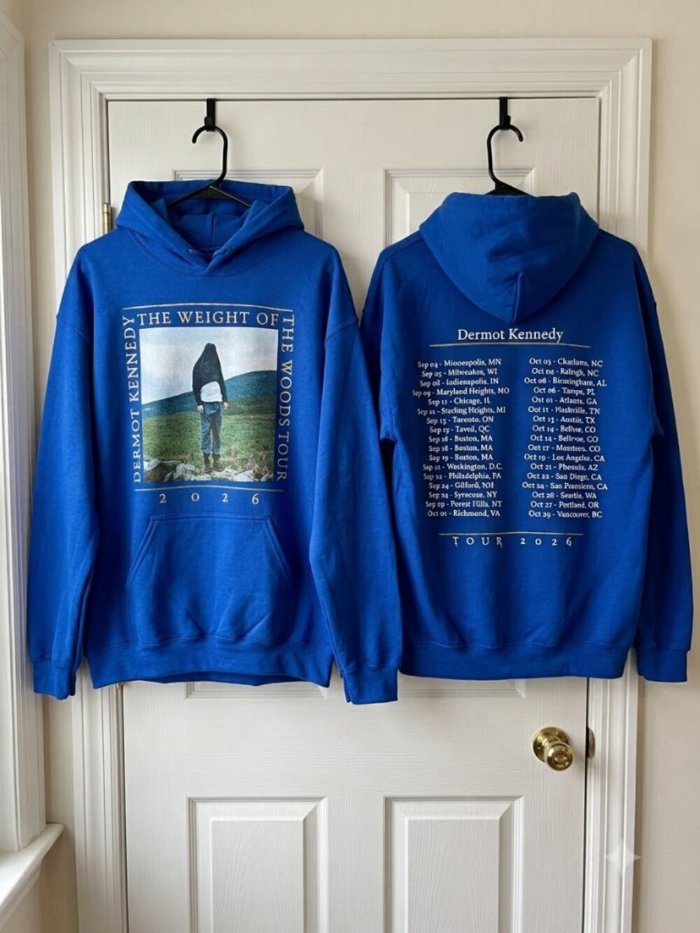 Dermot Kennedy Weight Woods 2026 North American Tour Hoodie